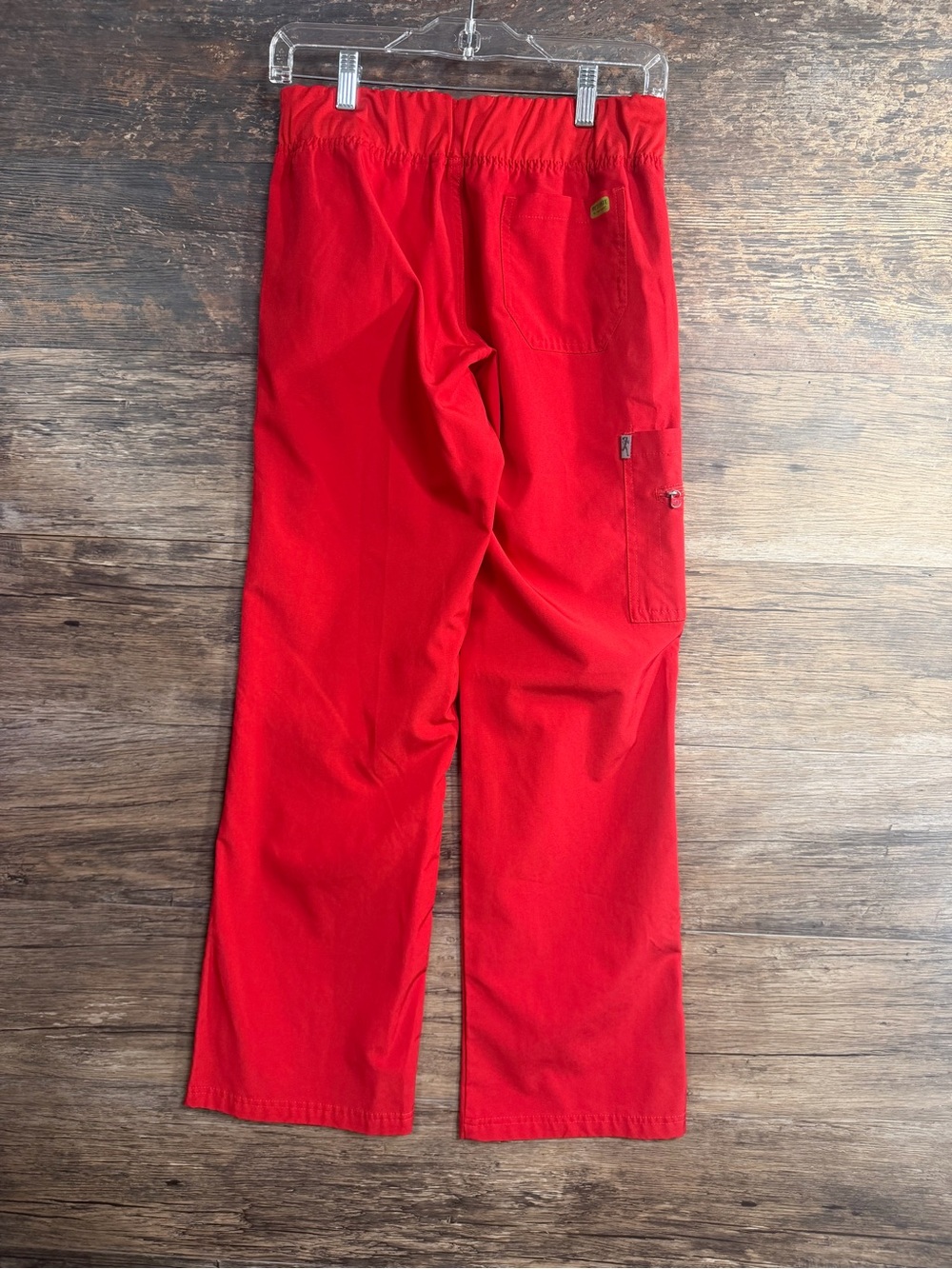 Med Couture Women's Red Cargo Scrub Drawstring Pants - Picture 2 of 7